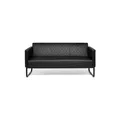 Produktbild: hjh OFFICE Lounge Sofa ARUBA BLACK Kunstleder mit Armlehnen
