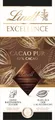 Produktbild: Lindt EXCELLENCE CACAO PUR - Edelbitter-Schokolade | 1 x 50 g Tafel | Ganz ohne raffinierten Zucker | Alles aus der Kakao-Frucht | Intensiver Kakao-Geschmack | Dunkle Schokolade | Vegane Schokolade