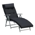 Produktbild: Outsunny Gartenliege, Metall, BxHxT: 137 x 100,5 x 63,5 cm - schwarz