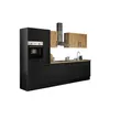 Produktbild: Stella Trading Turin ZB Küchenzeile 310 x 211 x 60 cm, schwarz - Ohne Küchengeräte - Moderne, geräumige Küche in Artisan-Eiche Optik mit viel Stauraum
