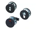 Produktbild: MS Beschläge Türbeschlag Schwarzes Rosettenpaar - Edelstahl Türrosetten, Design-Rosetten Ø 53mm - Profilzylinder