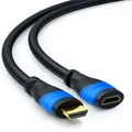 Produktbild: 2m HDMI Verlängerung - HDMI 2.0 kompatibel 1080p/2160p/4K/UHD/3D/HDR deleyCON