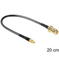 Produktbild: Delock Antennenkabel SMA Buchse zum Einbau > MMCX Stecker 200 mm (88580)