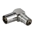 Produktbild: KOAX Winkeladapter Buchse > Stecker 90° Kupplung Antennen Verbinder TV SAT