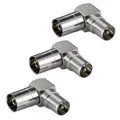 Produktbild: 3x KOAX Winkeladapter Buchse > Stecker 90° Kupplung Antennen Verbinder TV SAT