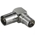 Produktbild: VALUE 11.99.4477 Koaxial Winkeladapter Stecker/Kupplung Metall