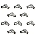 Produktbild: 10x Stecker Kupplung TV Adapter KOAX Antennen Kabel Verbinder winkel IEC Buchse