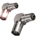 Produktbild: 2 x TV Adapter 90° Antennenkabel Winkelstecker HD 8K Koax Stecker auf IEC Buchse