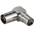 Produktbild: Koax Winkeladapter Antennenkabel Winkelstecker Koax Buchse auf Koax Stecker 90°