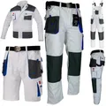 Produktbild: Arbeitshose Latzhose Arbeitsjacke Arbeitsshorts Malerhose Weiß Gr. 44-64