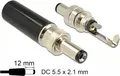 Produktbild: DeLOCK - Netzanschluss - DC jack 5,5 mm x 12 mm (ID: 2,1 mm) (M) 2 A (89915)