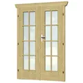 Produktbild: SKANHOLZ Doppeltür für Gartenhäuser, Holz, Natur - beige