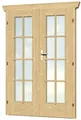 Produktbild: Skanholz Doppelflügeltür, 117,5 x 186,5 cm, vollverglast