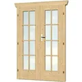Produktbild: Skan Holz Doppeltür BxH 117,5 x 186,5 cm vollverglast für 45 mm Häuser