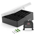 Produktbild: ANSMANN Batteriebox inkl. Akkutester für AAA Micro, AA Mignon & 9V Block Akkus und Batterien - Praktische Akkubox zum Schutz & Transport für 48 Accus - Batterie Box & Akku Box zur Aufbewahrung