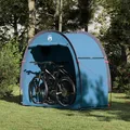 Produktbild: Fahrradgarage mit Dach mit Speicher Blau 210 x 90 x 174 cm