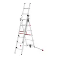 Produktbild: Hailo S100 ProfiLOT, Aluminium Kombileiter 3-teilig, 2x6 + 1x5 Sprossen