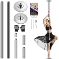 Produktbild: SereneLife Pole Dance Stange – Höhenverstellbar 204-274cm, Statisch & Rotierend, Perfekt für Indoor Poledance, Turnstange & Fitness, Robuster S...