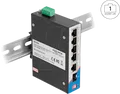 Produktbild: DELOCK 80164 - Industrie Gigabit Ethernet Switch 4 Port für Hutschiene