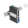 Produktbild: Delock Industrie Gigabit Ethernet Switch 4 Port PoE 1 Port RJ45 1...