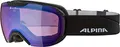 Produktbild: ALPINA PHEOS S QV - Verspiegelte, Selbsttönende & Kontrastverstärkende Skibrille Mit 100% UV-Schutz Für Erwachsene, black matt, One Size