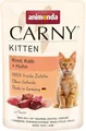 Produktbild: animonda Carny Kitten Rind, Kalb + Huhn, 12 Portionsbeutel (12 x 85 g), Kitten Nassfutter für wachsende Kätzchen, Katzenfutter ohne Getreide und Zuckermit 100 % frischen Zutaten