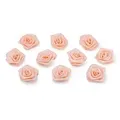 Produktbild: Creativery Satinrosen 3cm 10 Stück Stoffblumen zum Basteln Dekorieren Hochzeit Geschenkverpackung Blütendeko Tischdeko Handarbeit Stoffrosen Deko Blumen Apricot