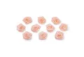 Produktbild: Creativery Streudeko, Satinrosen 3cm zum Basteln & Aufnähen 10 Stück Apricot