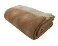 Produktbild: GLAESER Wohndecke - fair de Luxe Wolle pur | Wolldecke aus 100% Wolle | Couchdecke/Sofadecke | Wohlfühlende und Anschmiegsame Kuscheldecke | (Cuban Sand)
