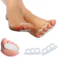 Produktbild: feifanshop Kit Zur Behandlung Von Hammerzehen Zehenspreizer Aus Weichem Gel Material – Schienen die zur Schmerzlinderung bei Hammerzeh helfen – 4 Stück Spreizer Set
