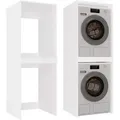 Produktbild: Como – Aufbewahrungsmöbel Für Waschmaschine Und Wäschetrockner – Platzsparendes Möbelstück – Weiß