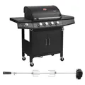 Produktbild: TAINO RED 4+1 Set mit Drehspieß Gasgrill Rotisserie mit Motor BBQ Grillwagen