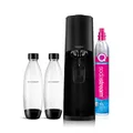 Produktbild: sodastream Wassersprudler Terra Value Pack x2 mit 2 spülmaschinenfesten Flaschen 1 l und 1 Zylinder CO2 Quick Connect für bis zu 60 l, schwarz matt