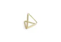 Produktbild: partydeco Tischkartenhalter, Metall, Tischkartenhalter Dreieck 2,3cm Metall gold, 10 Stück