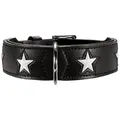 Produktbild: Hunter Tierbedarf Hunde-Halsband Halsband Magic Star schwarz schwarz Größe: 42 cm / Breite: 2,6 cm Verstellmöglichkeit: 35,0 - 39,5 cm