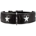 Produktbild: HUNTER MAGIC STAR Hundehalsband, mit Sternen, Leder, weich, 42 (S-M), schwarz
