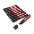 Produktbild: 10 x edding 300 Permanent Marker Filzstift Industrie 300-001 Rundspitze schwarz