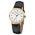 Produktbild: Regent Herren-Armbanduhr schwarz Analog F-790 Leder-Armband URF790