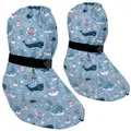 Produktbild: HECKBO Baby Regenfüßlinge Wasserdicht 3–18 Monate – Fisch & Meer – Vliesgefütterte Überziehschuhe für Matsch und Regen über Lauflernschuhe Baby
