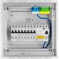 Produktbild: Sicherungskasten Hager Unterputz Verteilerkasten 1x12 Module 8xMCB 1xRCCB VDE verdrahtet Verteilerschrank Sicherungen 356x348x98mm Doktorvolt
