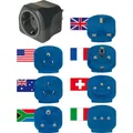 Produktbild: brennenstuhl 10er Set Reiseadapter Schwarz/Blau
