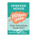 Produktbild: Xylit Pfefferminze Kaugummi  28 gr. im Flip Top von Birkengold - plastikfrei -