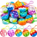 Produktbild: 30 Stück Mini-Fidget-Spielzeug Popit Schlüsselanhänger für Kindergeburtstage