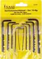 Produktbild: DONAU 800 - Stiftschlüsselsatz, Innensechskant, Zollgrößen, 10-teilig