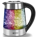 Produktbild: Edelstahl Glas Wasserkocher 2.200 Watt mit Temperaturwahl LED Beleuchtung