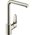 Produktbild: hansgrohe Focus M41 Küchenarmatur 280 1jet 31817800 Edelstahl-Optik, 3-stufig schwenkbarer L-Auslauf