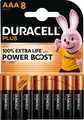 Produktbild: 80 Duracell Plus AAA / Micro Alkaline Power Boost Batterien im 8er Blister
