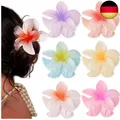 Produktbild: ZSPERKLA 6 Stück Blumen Haarklammer für Dickes Dünnes Haar, rutschfeste Acryl Ha