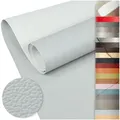 Produktbild: ANRO Stoff Kunstleder Polsterstoff Lederimitat zum Nähen & Beziehen, Wasserundurchlässig Robust Hochwertig Kreativkunstleder Möbelstoff grau 140 cm x 200 cm x 0.9 cm