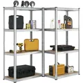 Produktbild: Juskys Lagerregal, Silber, Metall, 80x160x40 cm, Freizeit, Heimwerken, Werkstatt
